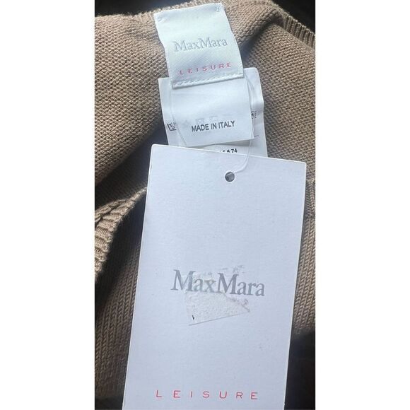 Max Mara Leisure Nastie Sleeveless Sweater in Mastice (Taupe) NWT Size Large - Picture 9 of 11